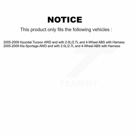 Transit Auto Rear Wheel Bearing And ABS Sensor Kit For Kia Sportage Hyundai Tucson K7S-100980